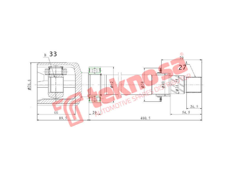 INNER CV JOINT - RN4028 (TEKNOSA)