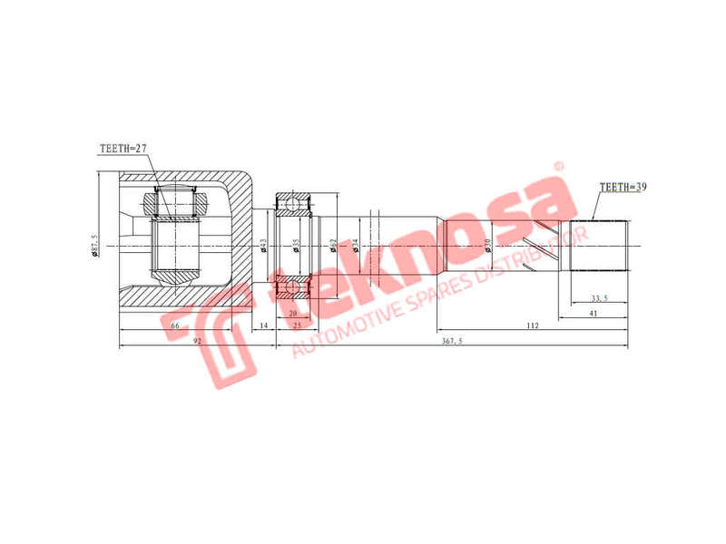 INNER CV JOINT - RN4030 (TEKNOSA)