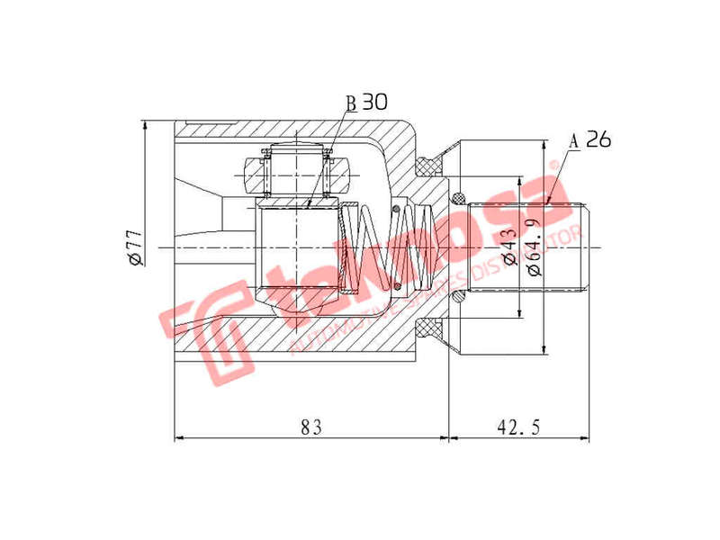 INNER CV JOINT - RN4035 (TEKNOSA)
