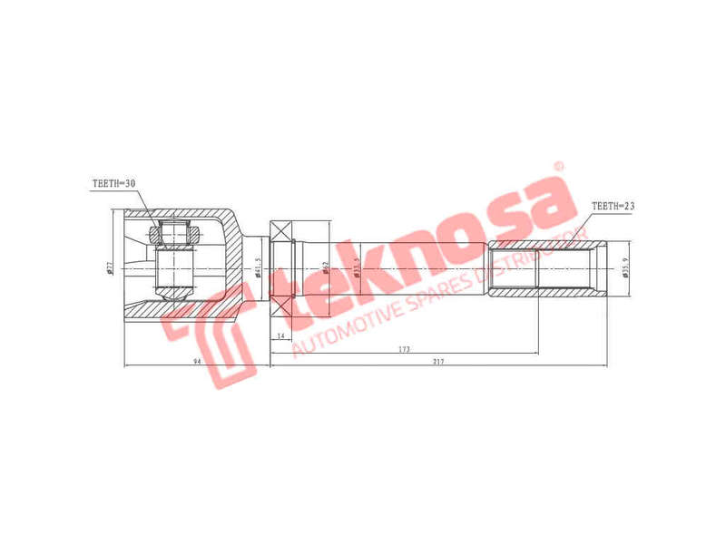 INNER CV JOINT - RN4036 (TEKNOSA)