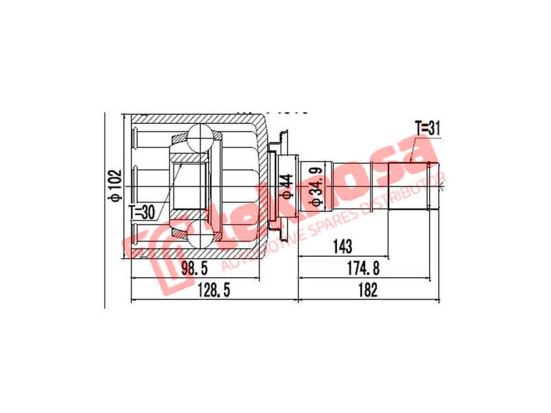 INNER CV JOINT - RV4013 (TEKNOSA)
