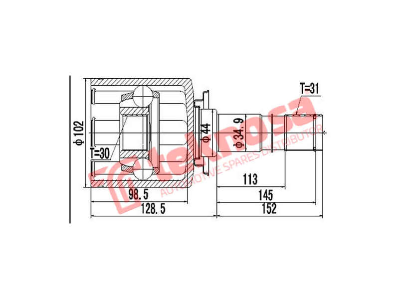 INNER CV JOINT - RV4014 (TEKNOSA)