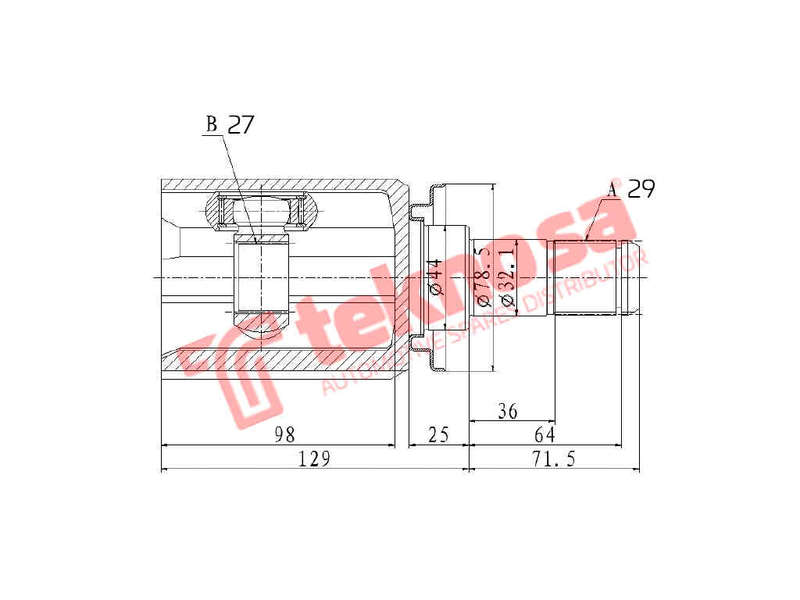 INNER CV JOINT - RV4019 (TEKNOSA)