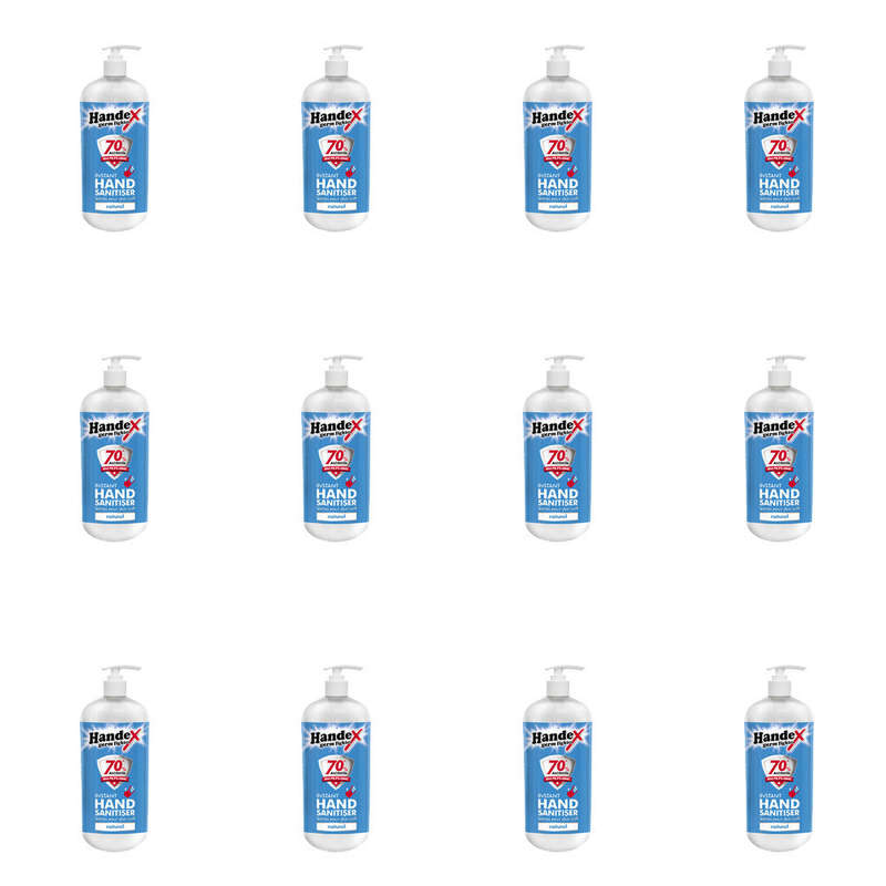Handex Hand Sanitiser 70% Natural - 1L Dispenser Refill QTY:12