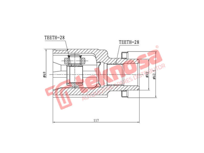 INNER CV JOINT - SU4002 (TEKNOSA)