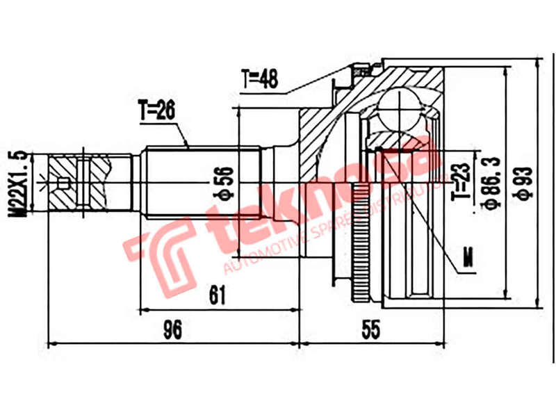 OUTER CV JOINT - TO5910A (TEKNOSA)