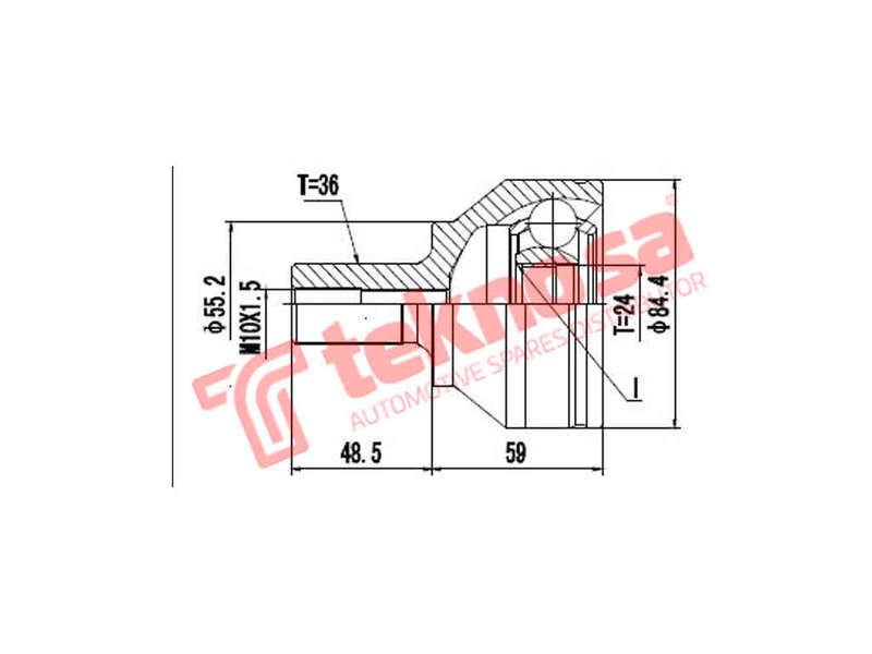 OUTER CV JOINT - VO3005 (TEKNOSA)