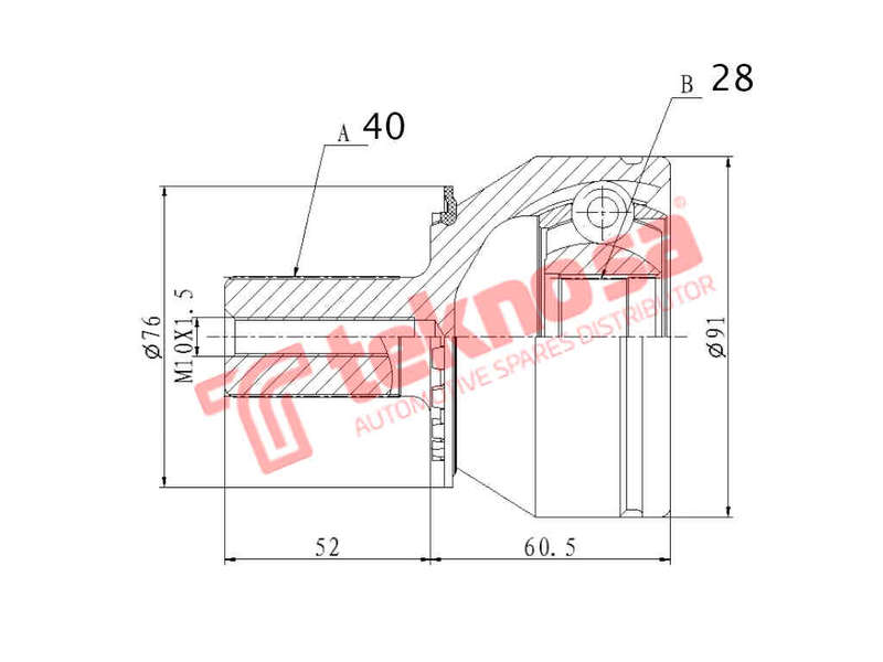 OUTER CV JOINT - VO3015 (TEKNOSA)