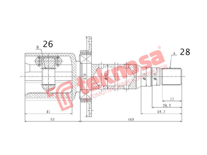 INNER CV JOINT - VO4027 (TEKNOSA)