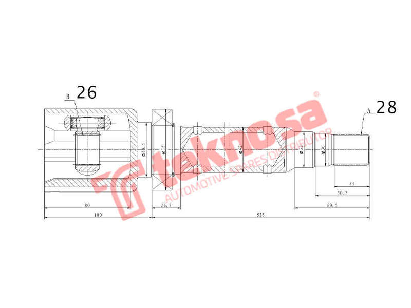 INNER CV JOINT - VO4031 (TEKNOSA)