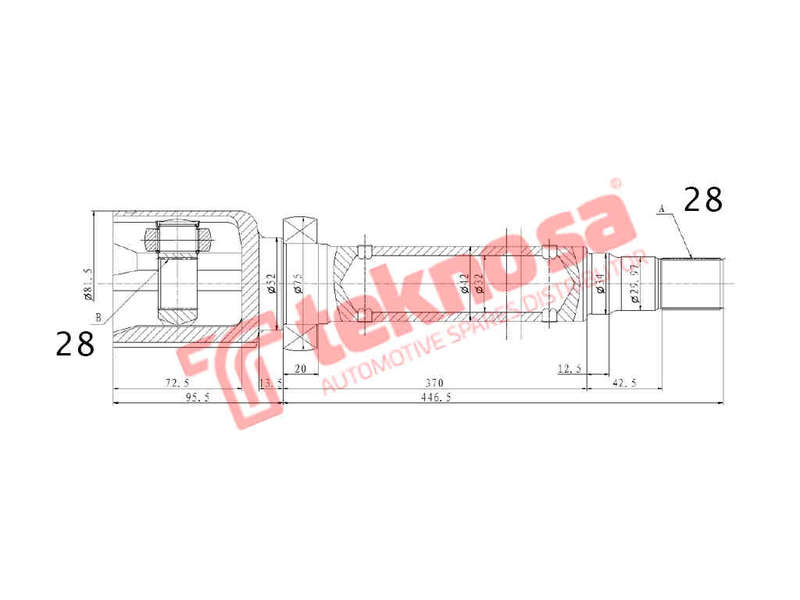 INNER CV JOINT - VO4037 (TEKNOSA)