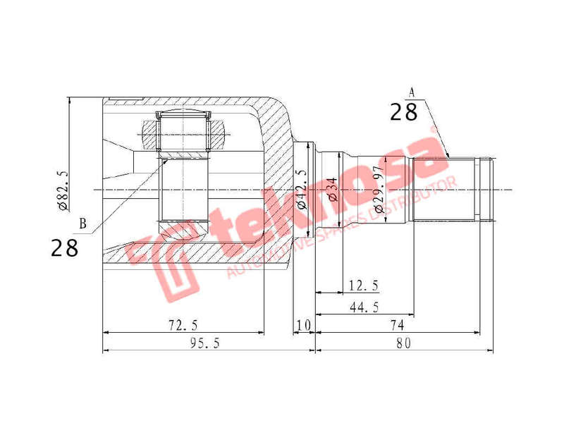 INNER CV JOINT - VO4046 (TEKNOSA)