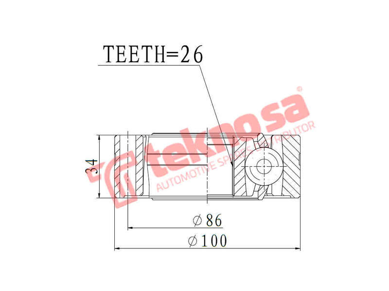 INNER CV JOINT - VW4024 (TEKNOSA)