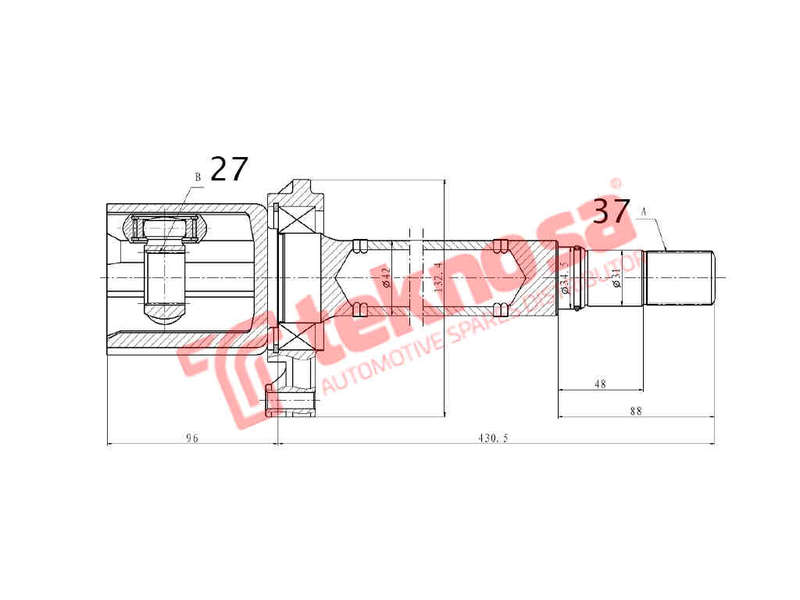 INNER CV JOINT - VW4027 (TEKNOSA)