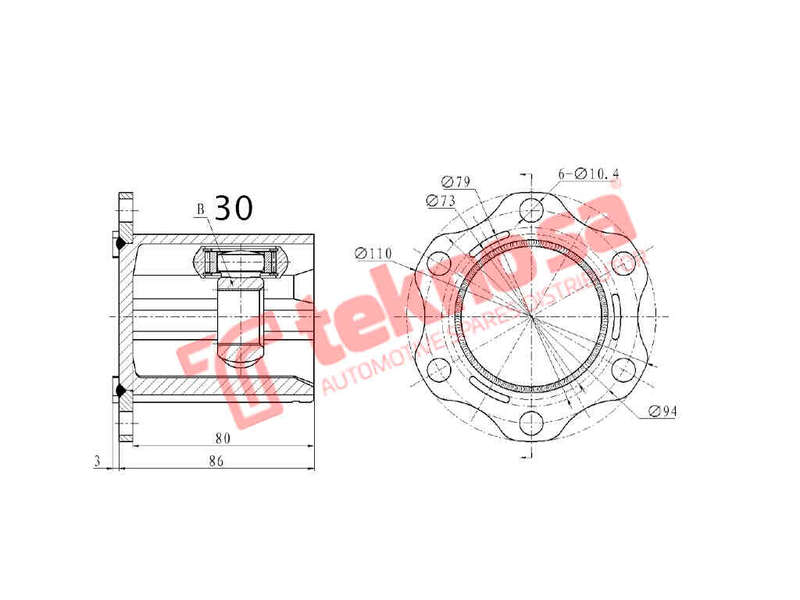 INNER CV JOINT - VW4032 (TEKNOSA)