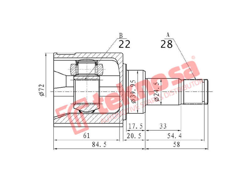 INNER CV JOINT - VW4035 (TEKNOSA)
