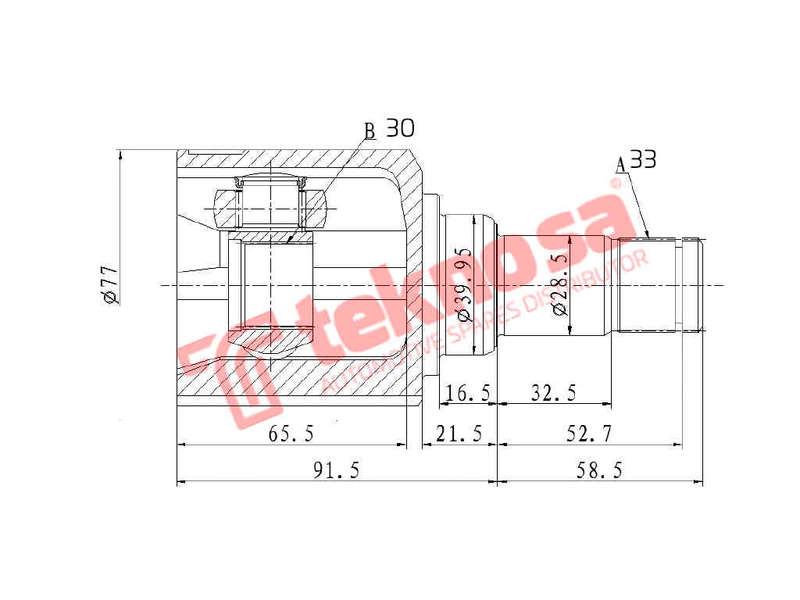 INNER CV JOINT - VW4048 (TEKNOSA)