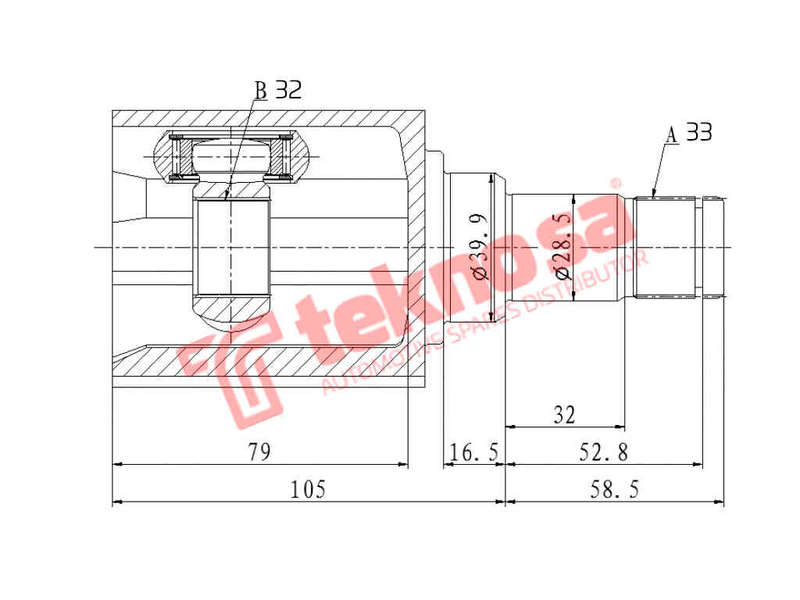 INNER CV JOINT - VW4050 (TEKNOSA)