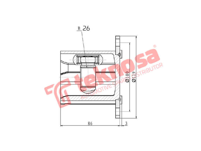 INNER CV JOINT - VW4051 (TEKNOSA)