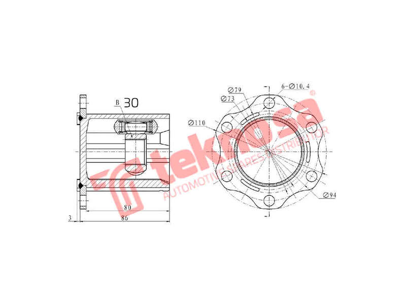 INNER CV JOINT - VW4053 (TEKNOSA)
