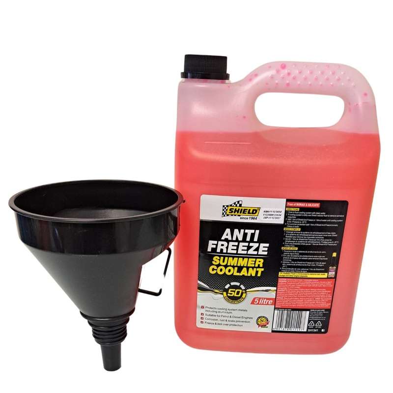 Shield 50% Red 5L Anti-Freeze And Reusable Funnel