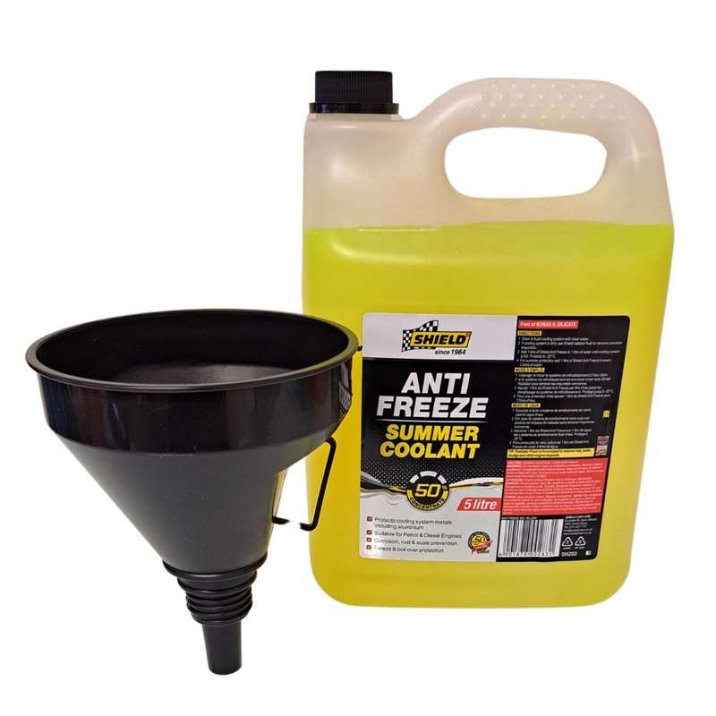 Shield 50% Yellow 5L Anti-Freeze And Reusable Funnel