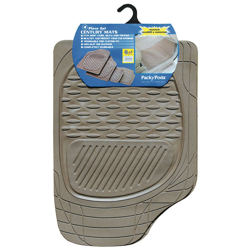 4Pcs Car Mat Set- Tan Luxury - 6204T