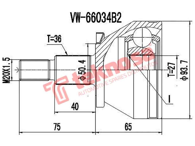 OUTER CV JOINT - AD5729 (TEKNOSA)