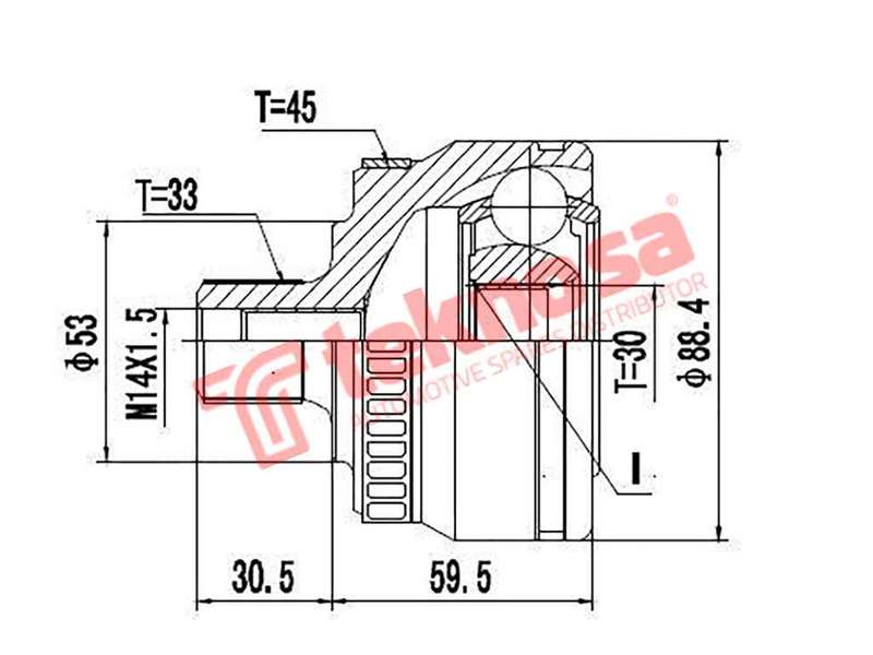 OUTER CV JOINT - AD5920A (TEKNOSA)