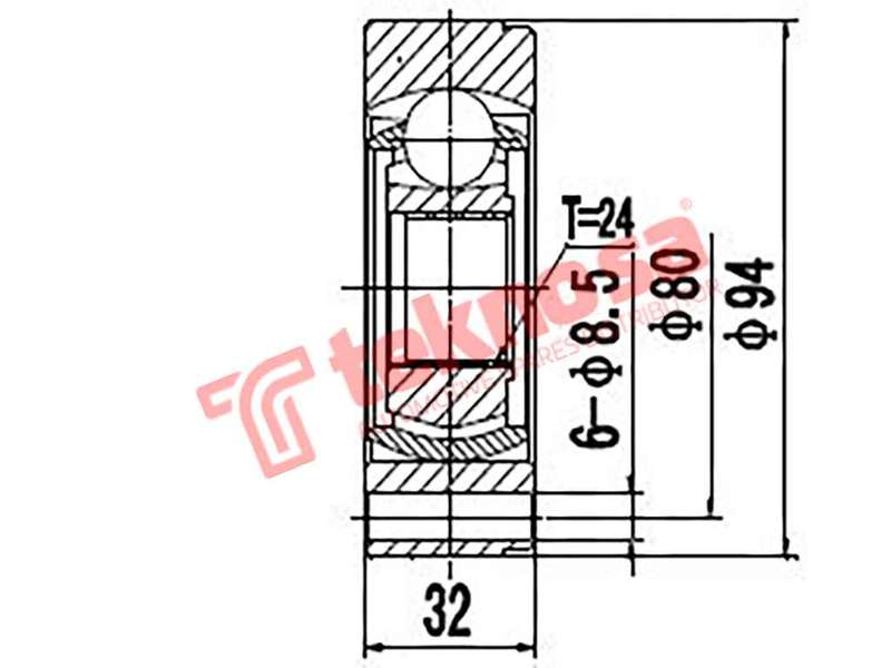 INNER CV JOINT - AF6610 (TEKNOSA)