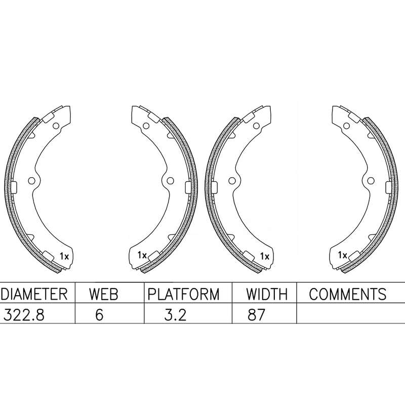 Brake Shoes - Ate1001Bs (Ate)