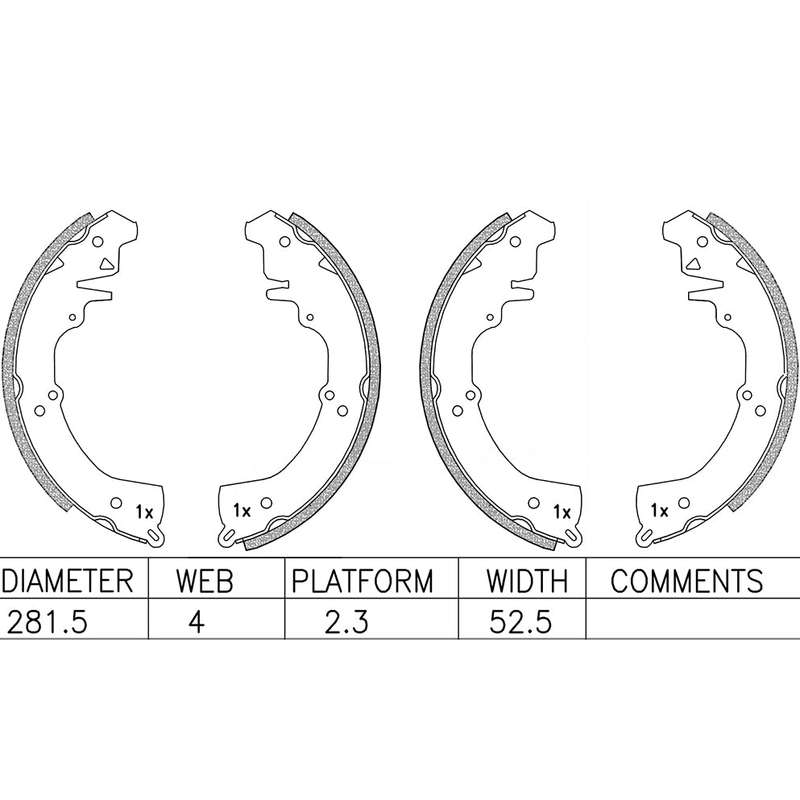 Brake Shoes - Ate1002Bs (Ate)