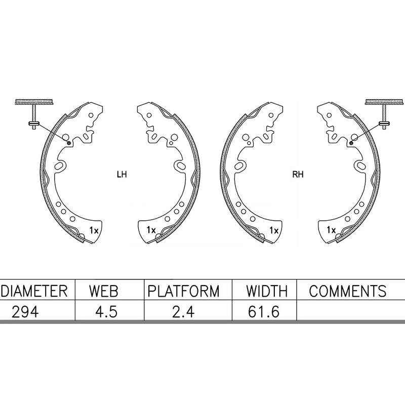 Brake Shoes - Ate1004Bs (Ate)
