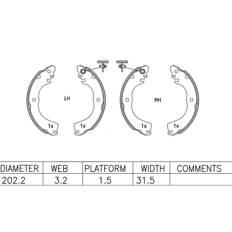 Brake Shoes - Ate1005Bs (Ate)