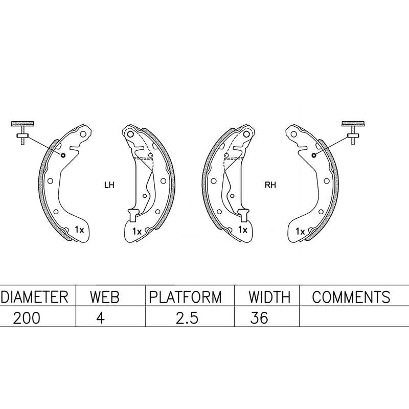 Brake Shoes - Ate1006Bs (Ate)