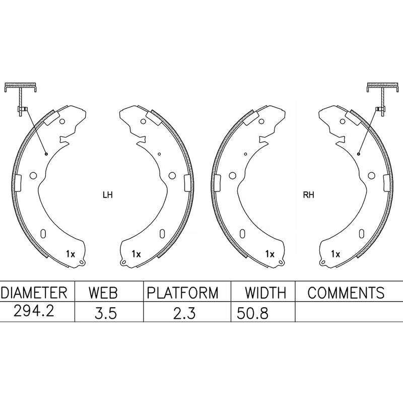 Brake Shoes - Ate1007Bs (Ate)