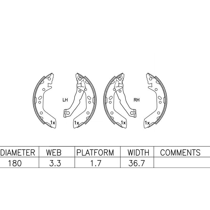 Brake Shoes - Ate1008Bs (Ate)