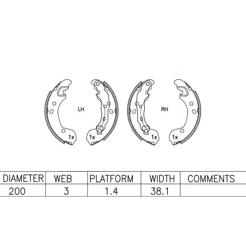 Brake Shoes - Ate1010Bs (Ate)