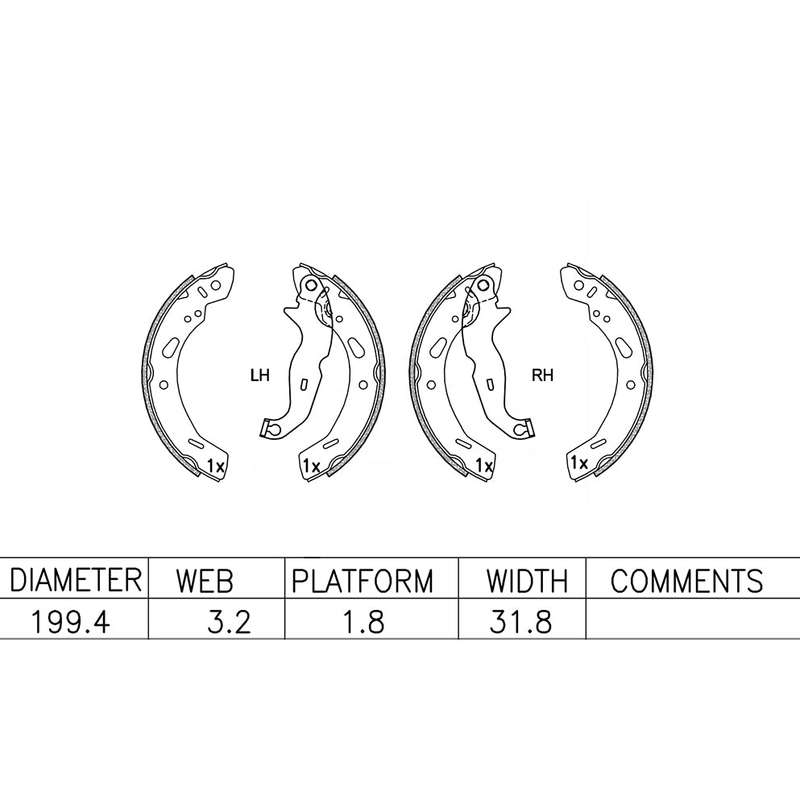 Brake Shoes - Ate1013Bs (Ate)