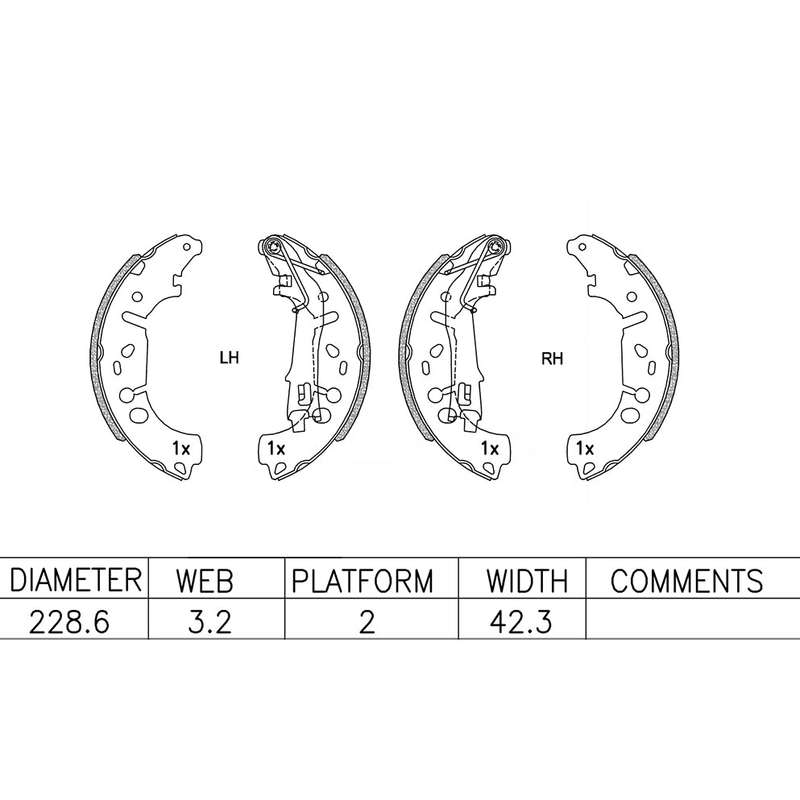 Brake Shoes - Ate1014Bs (Ate)