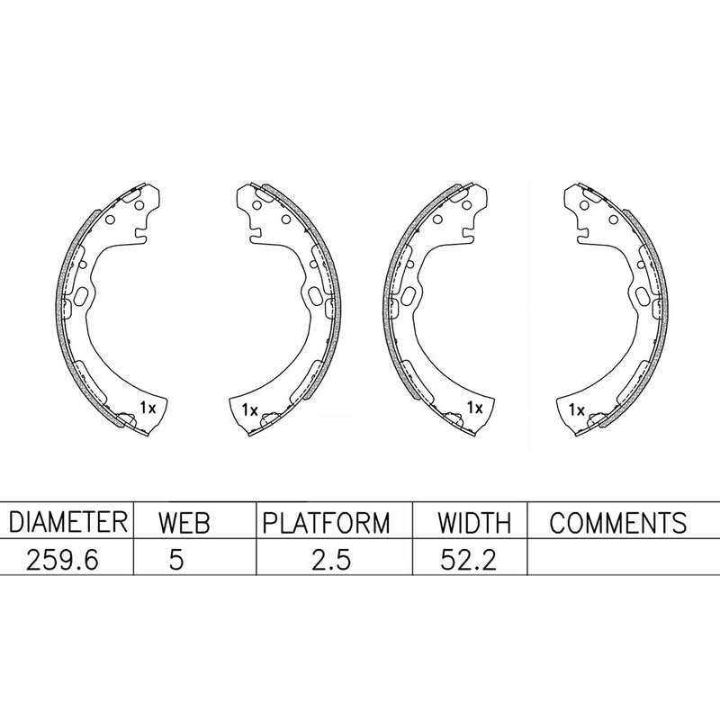 Brake Shoes - Ate1016Bs (Ate)
