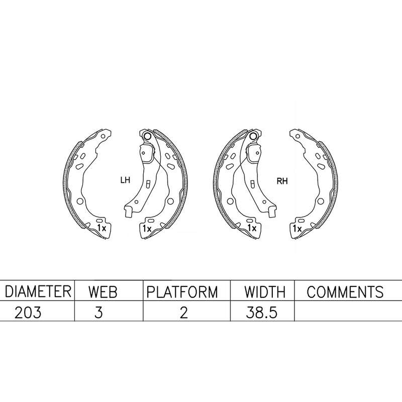 Brake Shoes - Ate1017Bs (Ate)