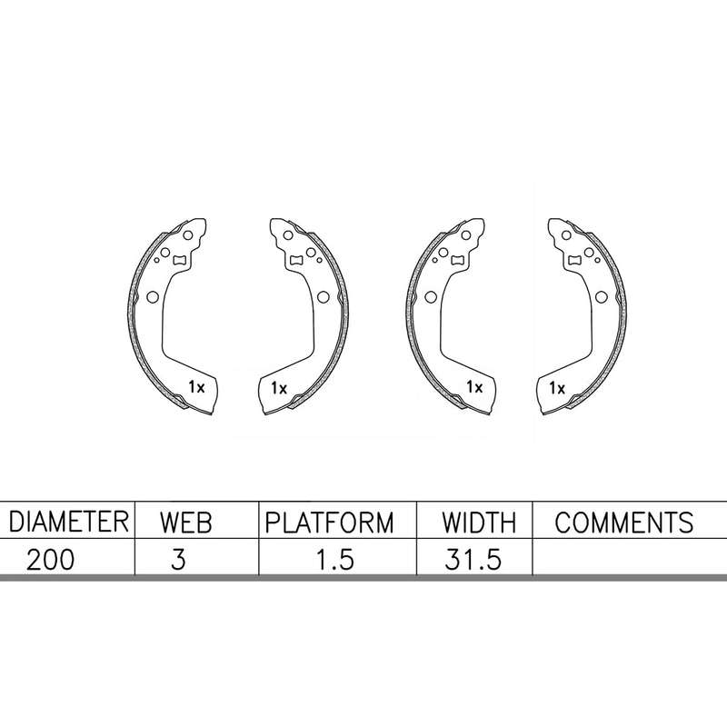 Brake Shoes - Ate1021Bs (Ate)