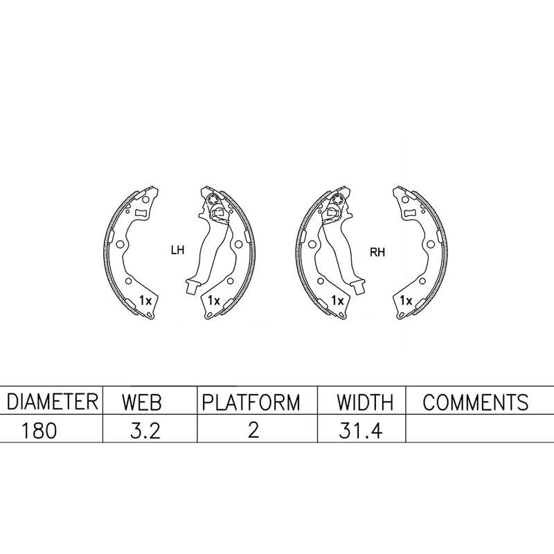 Brake Shoes - Ate1024Bs (Ate)