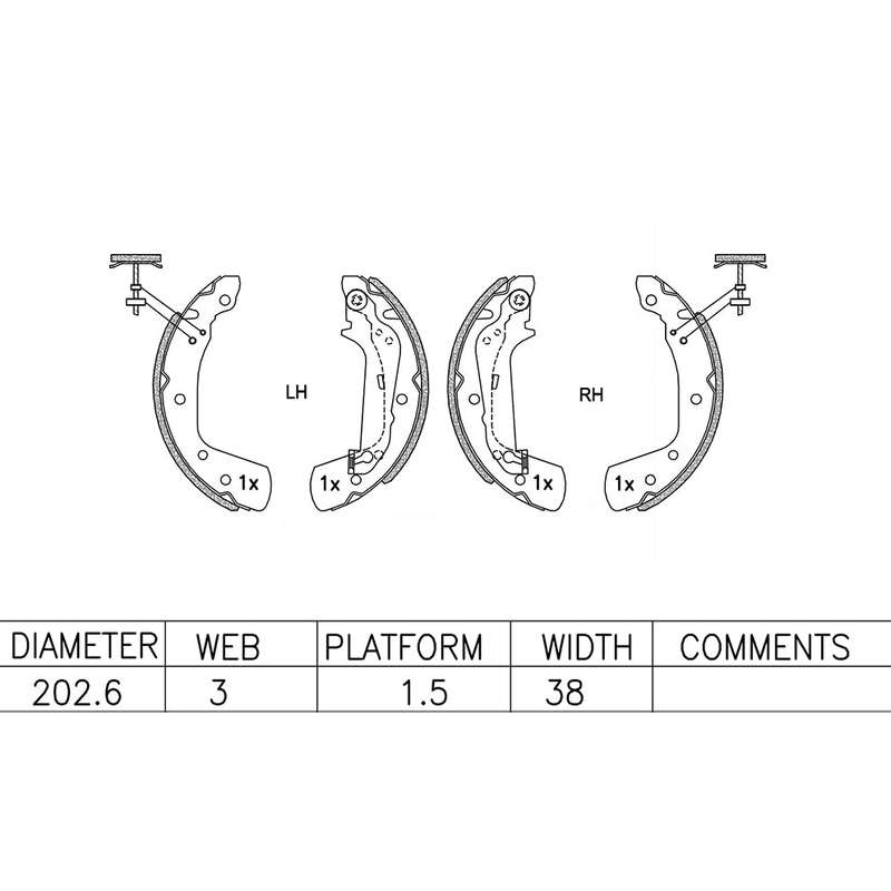 Brake Shoes - Ate1030Bs (Ate)