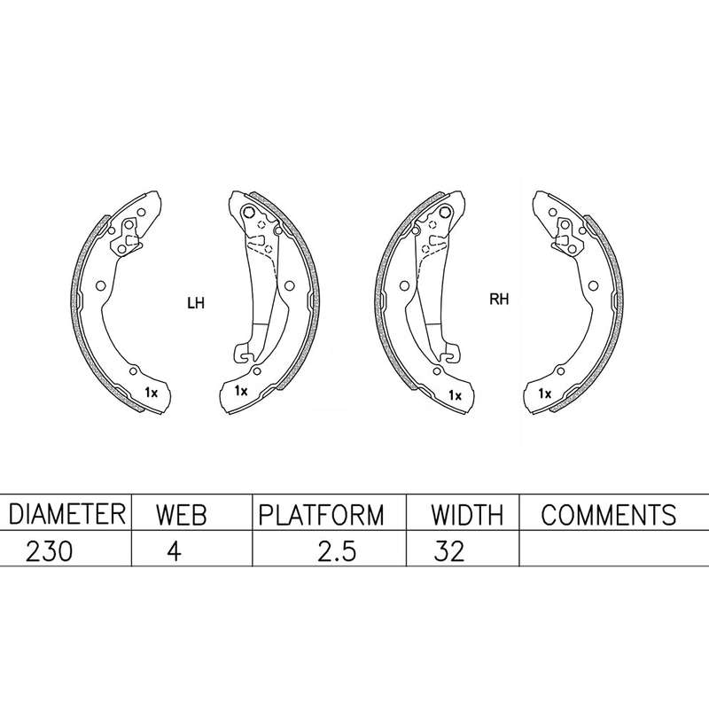 Brake Shoes - Ate1050Bs (Ate)