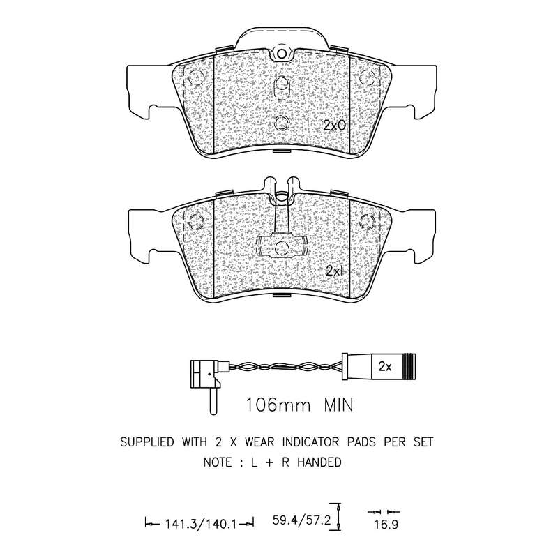 Brake Pad Set - Ate1054 (Ate)