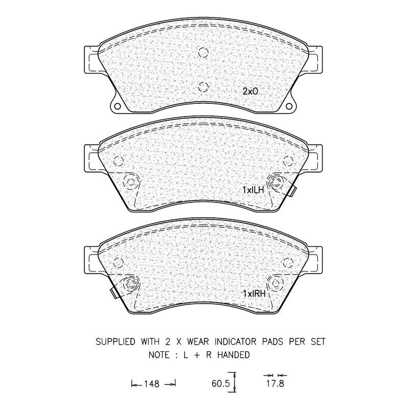 Brake Pad Set - Ate1117 (Ate)