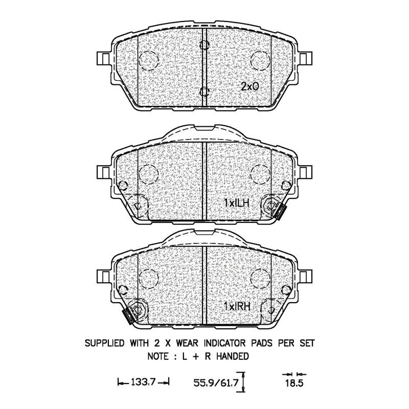 Brake Pad Set - Ate1350 (Ate)