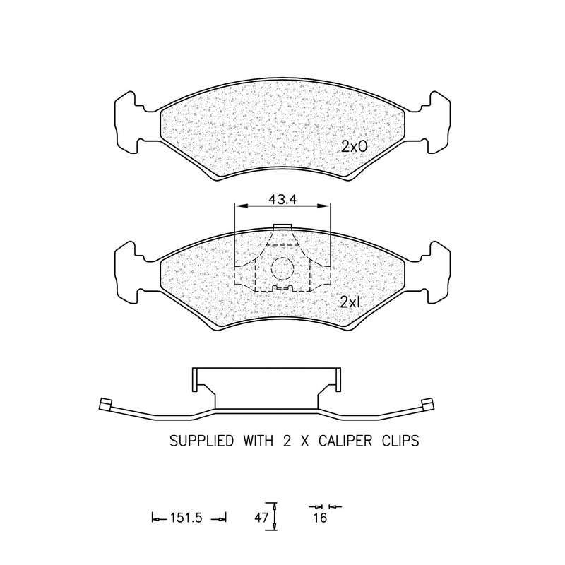 Brake Pad Set - Ate334 (Ate)